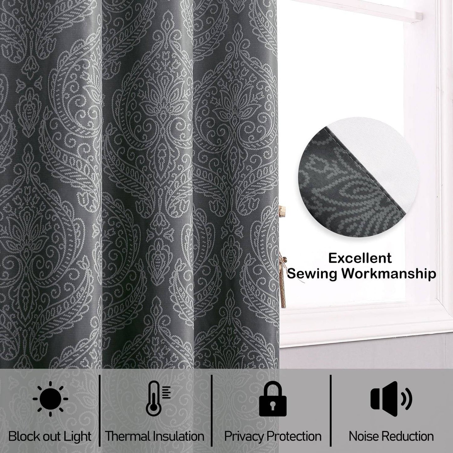 Ombre Blackout Curtains – Cozy Light Blocking Panels