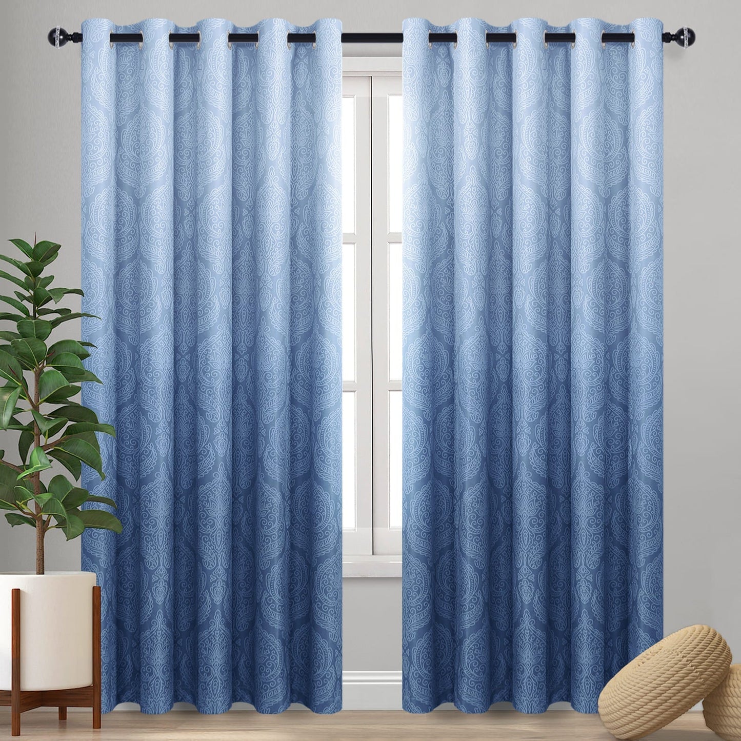 Ombre Blackout Curtains – Cozy Light Blocking Panels