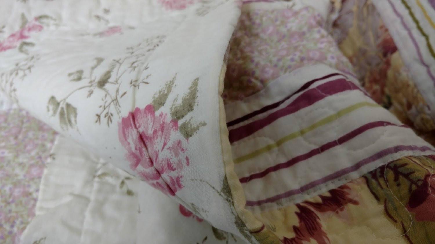DaDa Bedding Cottage Floral Blossoming Patchwork Quilted Coverlet Bedspread Set (DXJ103112)-3